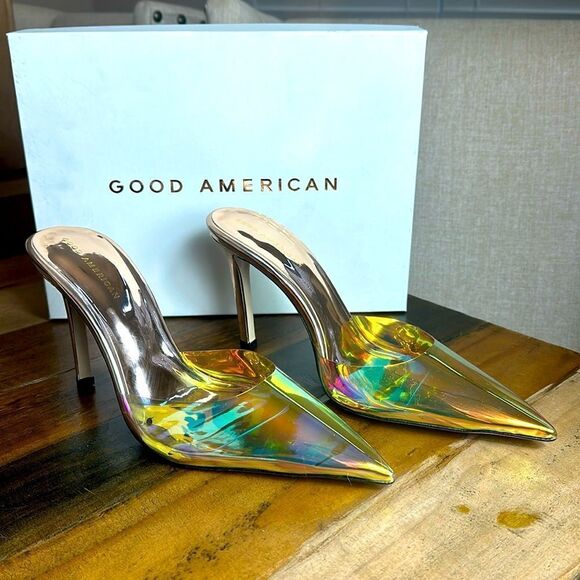Good American PVC RAINBOW CINDER-F*CKING RELLA HIGH HEEL - Picture 1 of 10